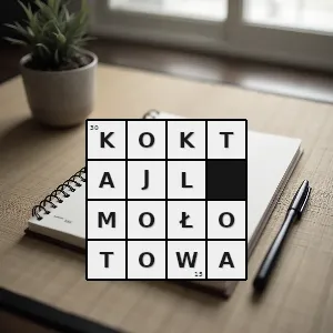 Hasło krzyżówkowe prymitywny granat zapalający składający się z butelki wypełnionej w 23 łatwopalną cieczą oraz zwitka tkaniny lub lontu przytwierdzonego do szyjki butelki i nasączonego paliwem - koktajl mołotowa – rozwiązanie, synonimy, podpowiedzi i definicje krzyżówkowe